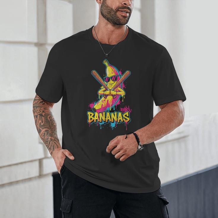 Baseball Banana Graffiti Urban For Kids Unisex T-Shirt