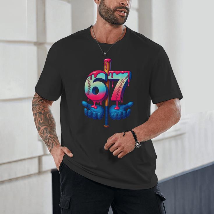 Baseball Bat Hands Drip 67 Six Seven Gen Alpha Slang Meme Unisex T-Shirt Baseball Bat Hands Drip 67 Six Seven Gen Alpha Slang Meme Unisex T-Shirt