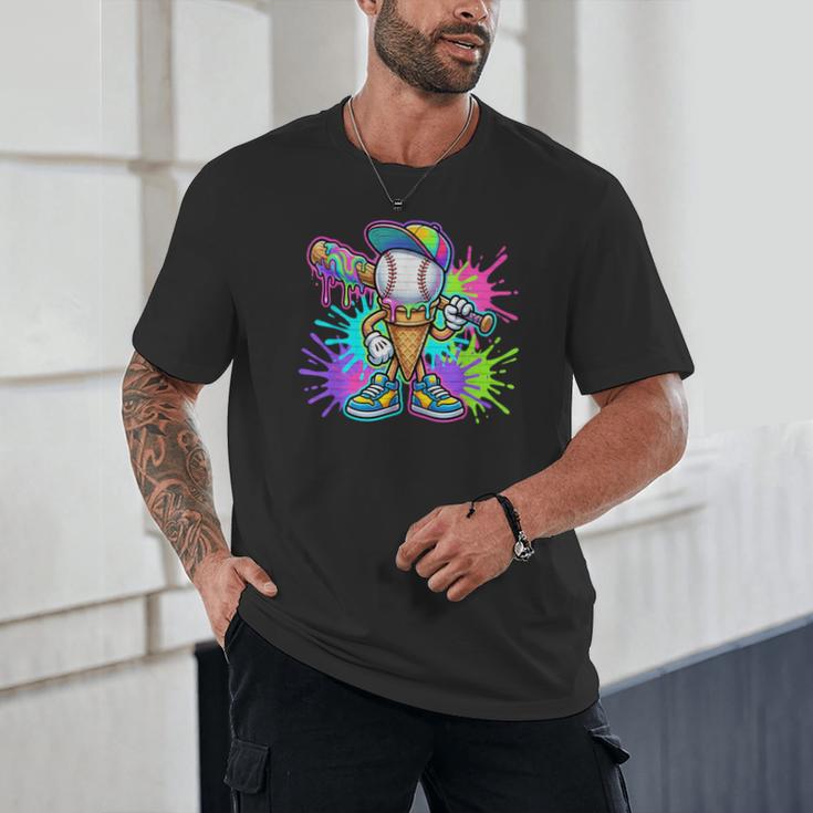 Baseball Boys Clothes For Boys Ice Cream Drip Baseball Stuff Unisex T-Shirt Baseball Boys Clothes For Boys Ice Cream Drip Baseball Stuff Unisex T-Shirt