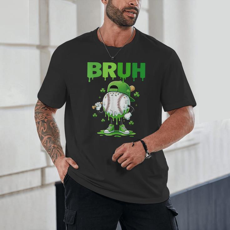 Baseball Bruh Drip Ice Cream Youth Boy St Patricks Day Unisex T-Shirt