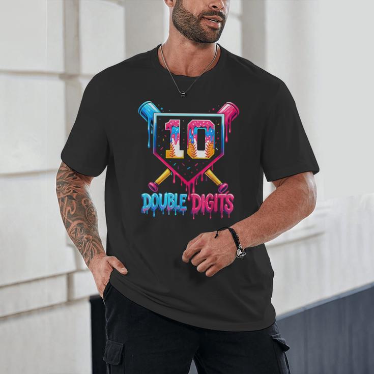 Baseball Drip 10th Birthday Boy Double Digits Ice Cream Drip Unisex T-Shirt Baseball Drip 10th Birthday Boy Double Digits Ice Cream Drip Unisex T-Shirt