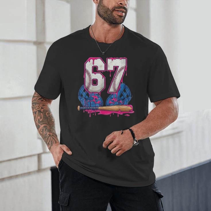 Baseball Drip 67 Meme Six Seven 6-7 Gen Alpha Slang Unisex T-Shirt