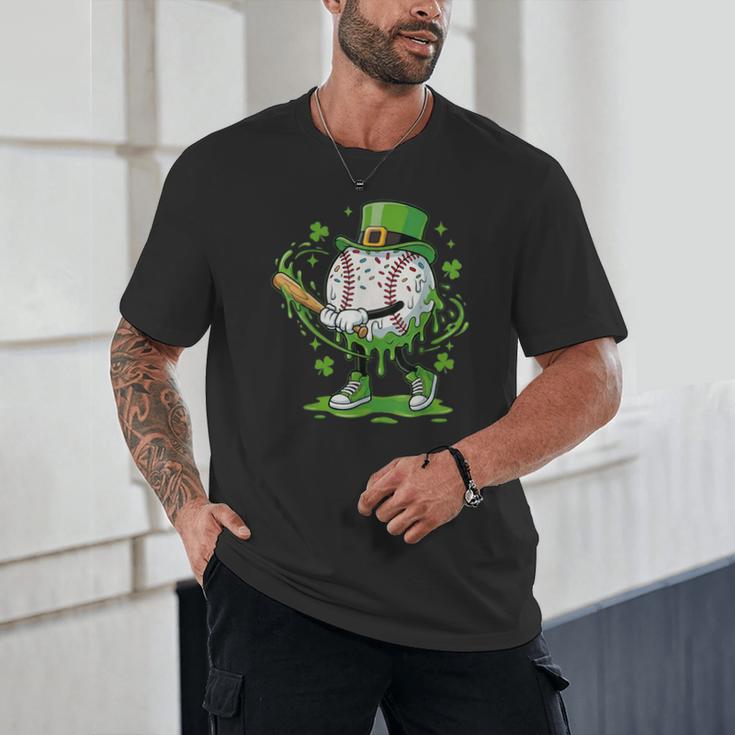 Baseball Drip For Boys Ice Cream Drip Youth St Patricks Day Unisex T-Shirt