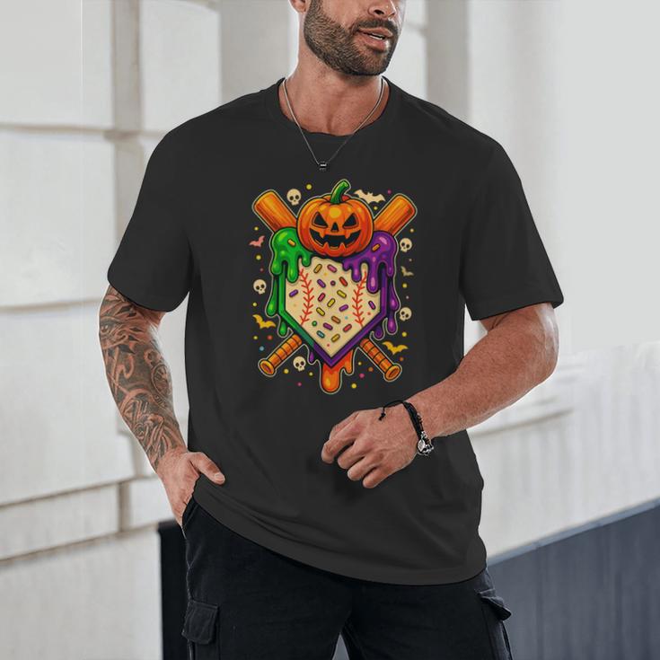 Baseball Drip Ice Cream Drip Halloween Baseball Lovers Unisex T-Shirt Baseball Drip Ice Cream Drip Halloween Baseball Lovers Unisex T-Shirt