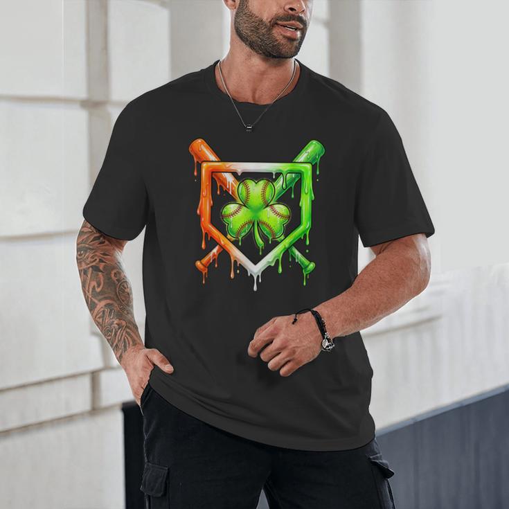 Baseball Drip Ice Cream St Patricks Day Shamrock Unisex T-Shirt Baseball Drip Ice Cream St Patricks Day Shamrock Unisex T-Shirt