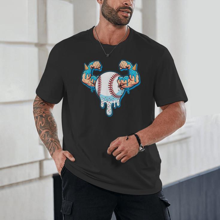 Baseball Drip Ice Cream Strong Character Unisex T-Shirt Baseball Drip Ice Cream Strong Character Unisex T-Shirt