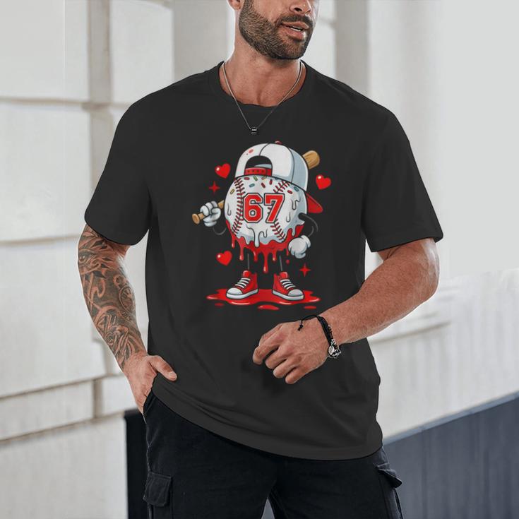 Baseball Drip Icecream Valentine 67 Meme Tees Men Youth Boys Unisex T-Shirt Baseball Drip Icecream Valentine 67 Meme Tees Men Youth Boys Unisex T-Shirt