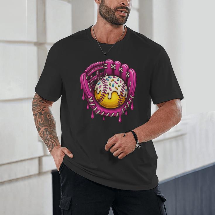 Baseball Drip Pink Glove Respect The Drip Youth Boys Girls Unisex T-Shirt Baseball Drip Pink Glove Respect The Drip Youth Boys Girls Unisex T-Shirt
