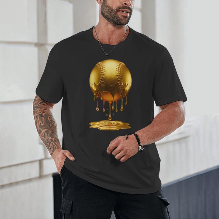 Baseball Dripping Drip Gold Sport Player Coach Baller Unisex T-Shirt Baseball Dripping Drip Gold Sport Player Coach Baller Unisex T-Shirt