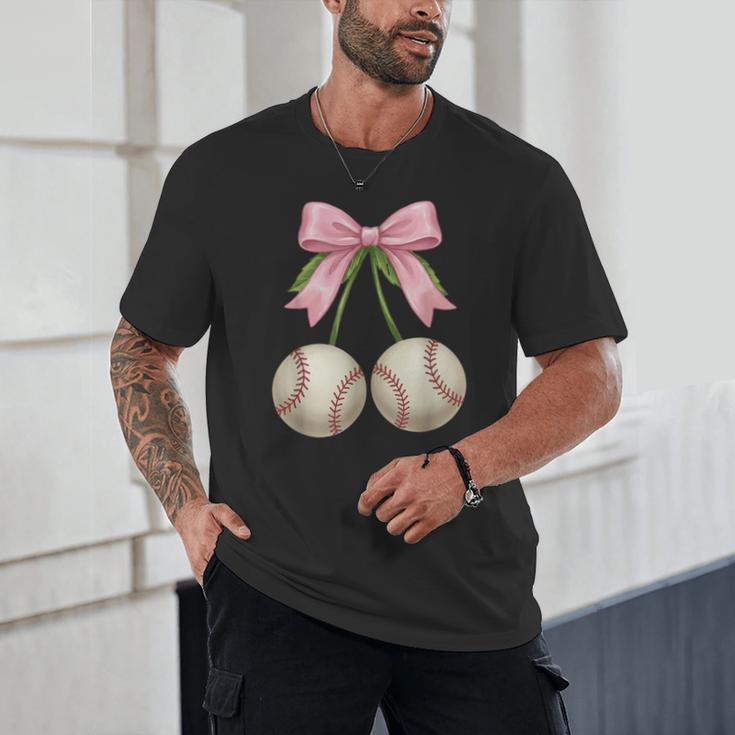 Baseball Girls Women Coquette Pink Bow Baseball Unisex T-Shirt Baseball Girls Women Coquette Pink Bow Baseball Unisex T-Shirt