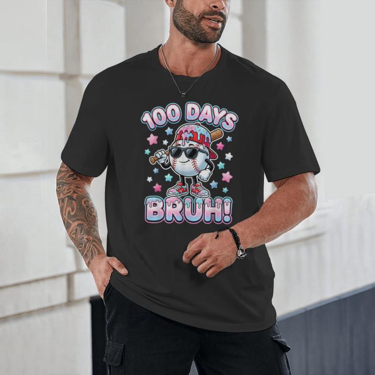 Baseball Ice Cram Drip 100 Days Of School 100th Boys Youth Unisex T-Shirt Baseball Ice Cram Drip 100 Days Of School 100th Boys Youth Unisex T-Shirt