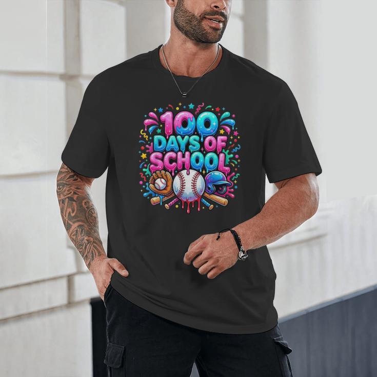 Baseball Ice Cream Drip 100 Days Of School Student Teacher Unisex T-Shirt Baseball Ice Cream Drip 100 Days Of School Student Teacher Unisex T-Shirt