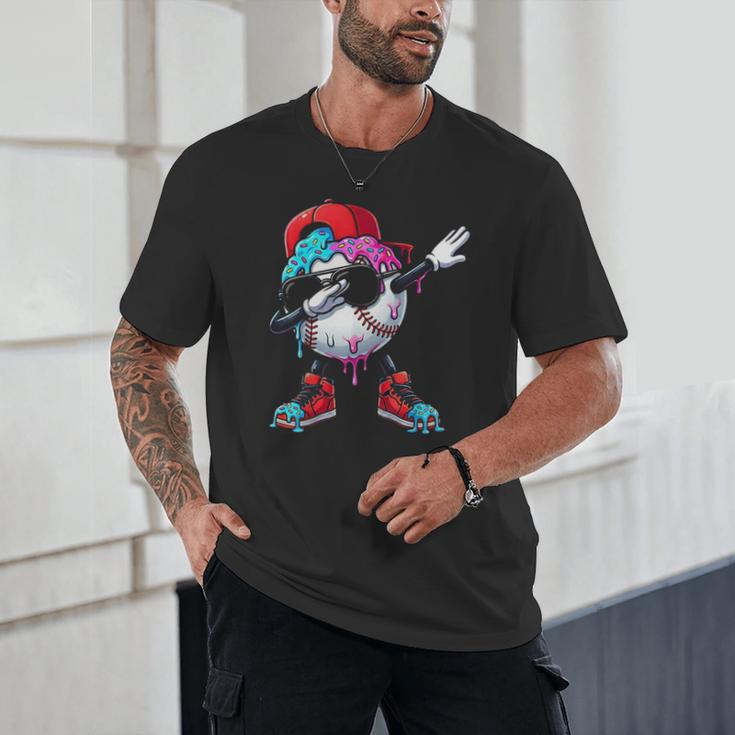 Baseball Ice Cream Drip Dabbing Sports Sprinkles For Boys Unisex T-Shirt Baseball Ice Cream Drip Dabbing Sports Sprinkles For Boys Unisex T-Shirt