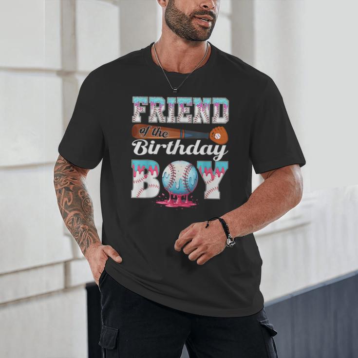 Baseball Ice Cream Drip Friend Of The Birthday Boy Unisex T-Shirt Baseball Ice Cream Drip Friend Of The Birthday Boy Unisex T-Shirt