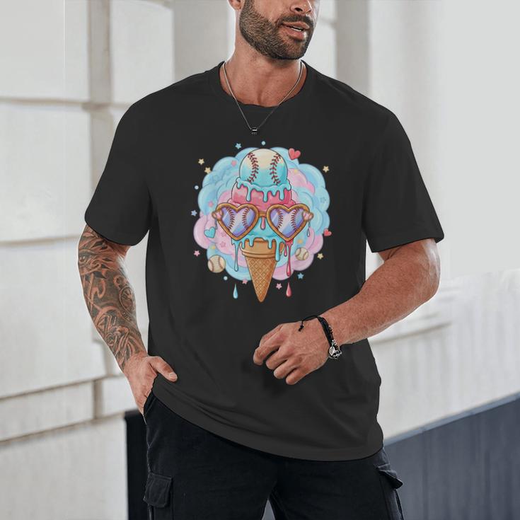 Baseball Ice Cream Heart Sunglasses Youth Boys Valentine Unisex T-Shirt Baseball Ice Cream Heart Sunglasses Youth Boys Valentine Unisex T-Shirt
