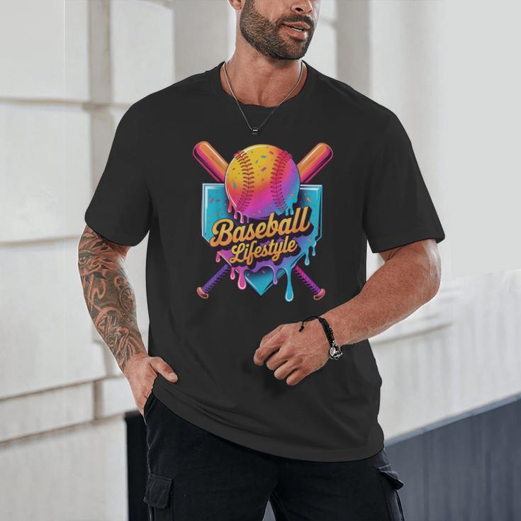 Baseball Lifestyle Drip Icecream Unisex T-Shirt Baseball Lifestyle Drip Icecream Unisex T-Shirt