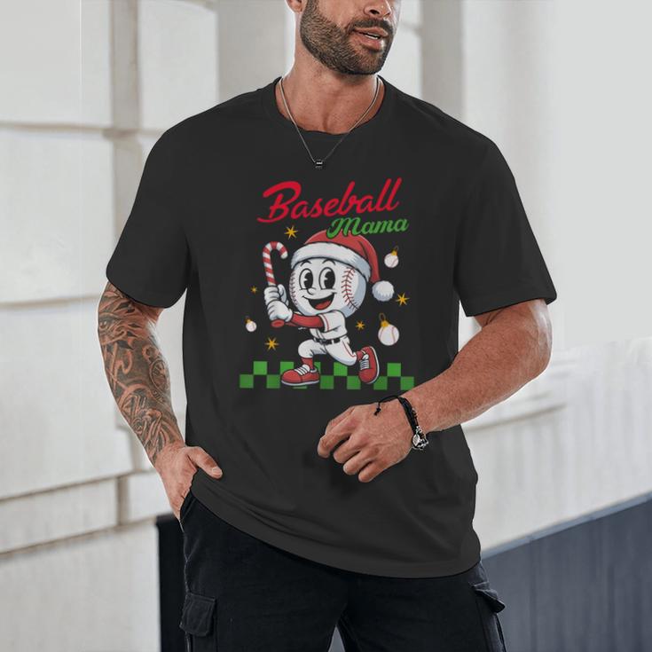 Baseball Mama Christmas Santa Hat Xmas Softball Mom Unisex T-Shirt Baseball Mama Christmas Santa Hat Xmas Softball Mom Unisex T-Shirt