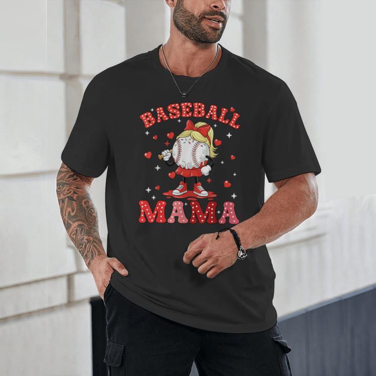 Baseball Mama Sports Mom Baseball Valentine Drip Girls Women Unisex T-Shirt