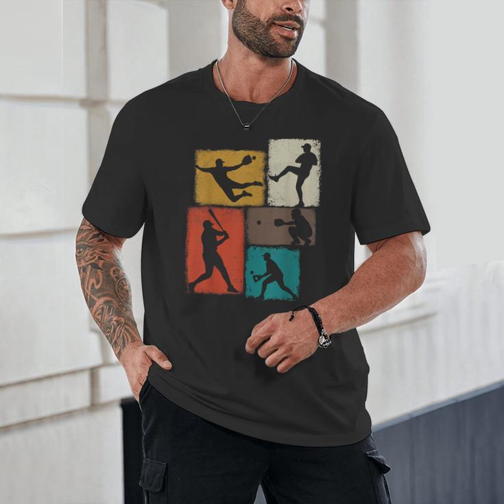 Baseball Player Collage Men Kids Coach Youth Boys Unisex T-Shirt