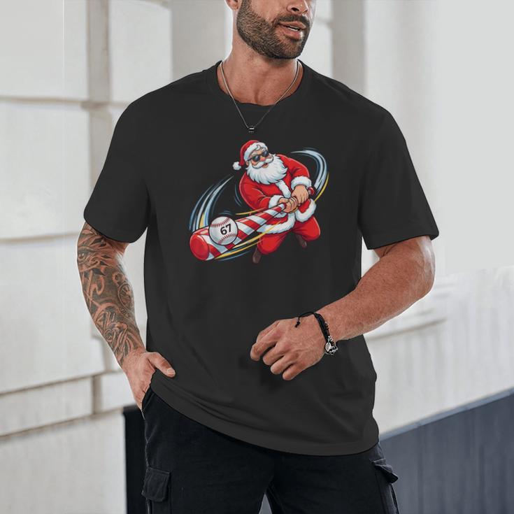 Baseball Santa 67 Christmas Xmas Pajamas Boys Unisex T-Shirt
