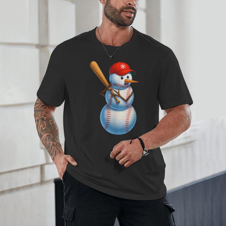 Baseball Snowman Merry Christmas Xmas Pajamas Men Women Kids Unisex T-Shirt Baseball Snowman Merry Christmas Xmas Pajamas Men Women Kids Unisex T-Shirt