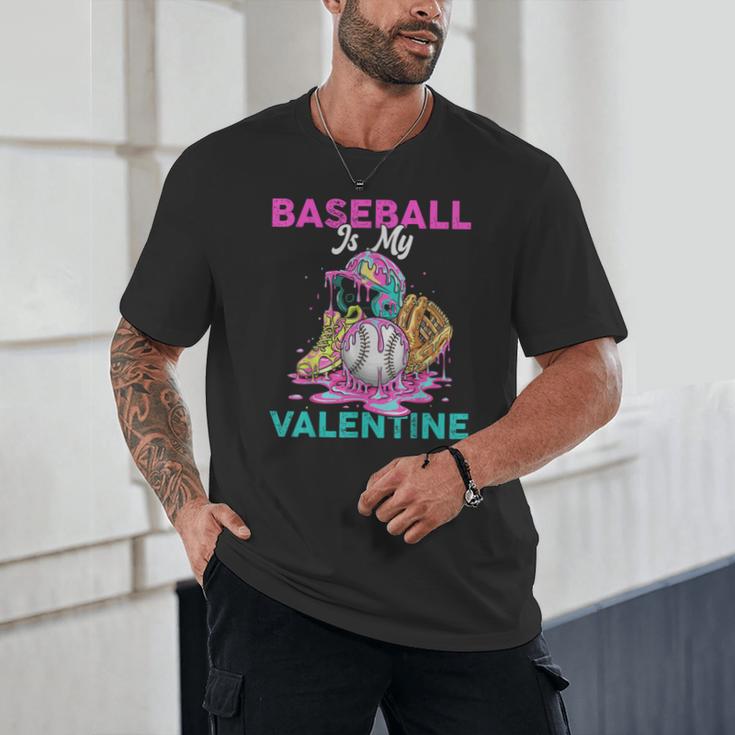 Baseball Is My Valentine Ice Cream Drip Crossed Bats Sport Unisex T-Shirt Baseball Is My Valentine Ice Cream Drip Crossed Bats Sport Unisex T-Shirt