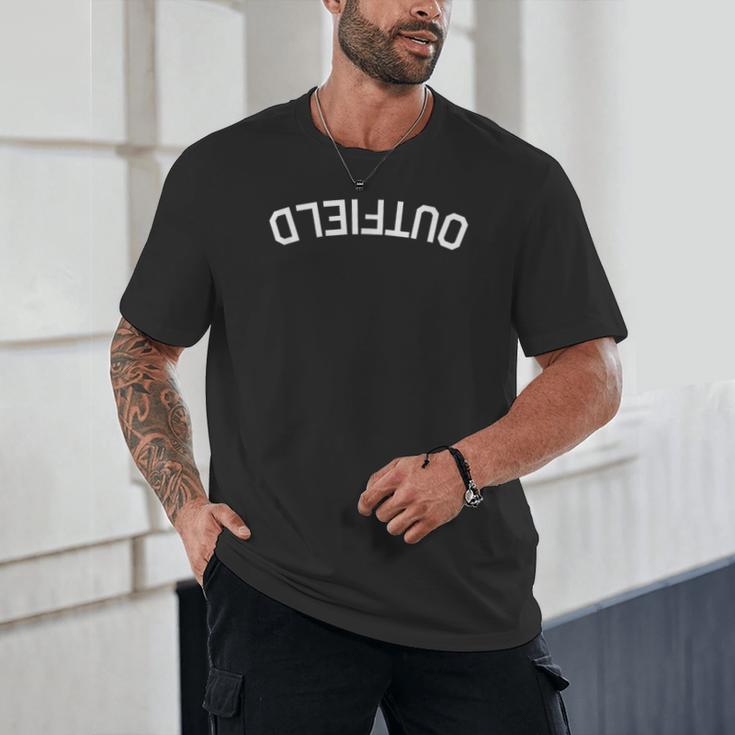 BaseballSoftball Upside Down Outfield Unisex T-Shirt