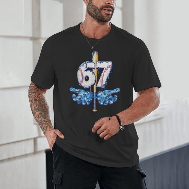 Blue Camo Baseball 67 Six Seven Camo Ice Cream Drip Boy Teen Unisex T-Shirt Blue Camo Baseball 67 Six Seven Camo Ice Cream Drip Boy Teen Unisex T-Shirt