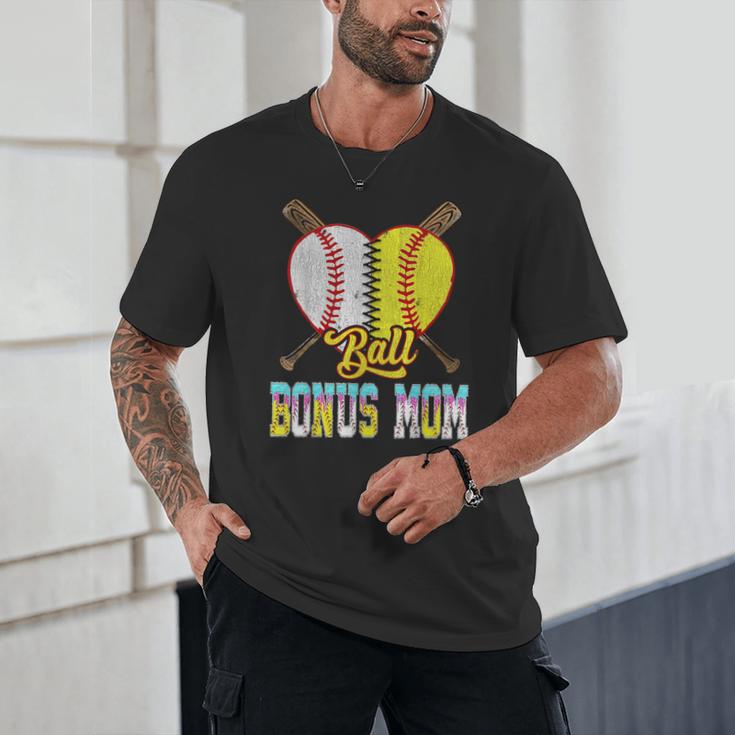 Bonus Mom Of Both Half Baseball Softball Ice Cream Drip Unisex T-Shirt Bonus Mom Of Both Half Baseball Softball Ice Cream Drip Unisex T-Shirt