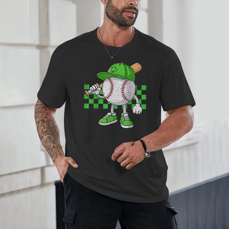 Boys St Patricks Day Baseball Player Pitcher Coach Kids Unisex T-Shirt