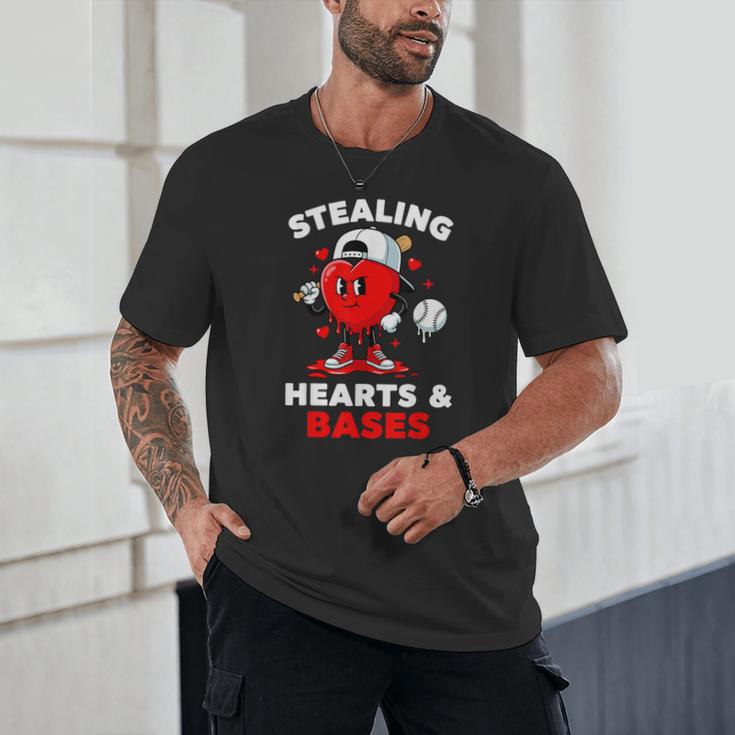 Boys Valentines Baseball Drip Icecream Stealing Hearts Kids Unisex T-Shirt
