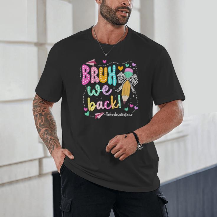 Bruh We Back School Custodians Pencil Back To School Unisex T-Shirt