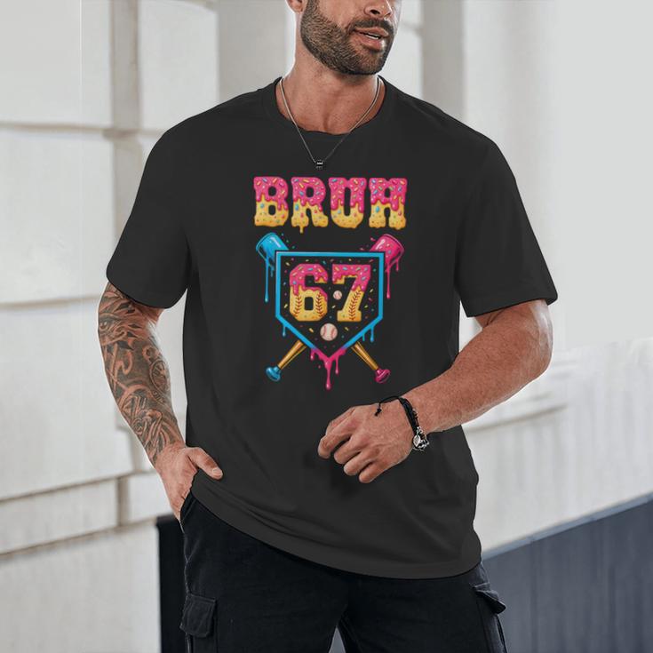 Bruh Baseball Ice Cream Drip Number 67 Player 67th Birthday Unisex T-Shirt Bruh Baseball Ice Cream Drip Number 67 Player 67th Birthday Unisex T-Shirt