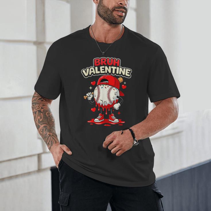 Bruh Valentine Baseball Drip Icecream Apparel Men Youth Boys Unisex T-Shirt