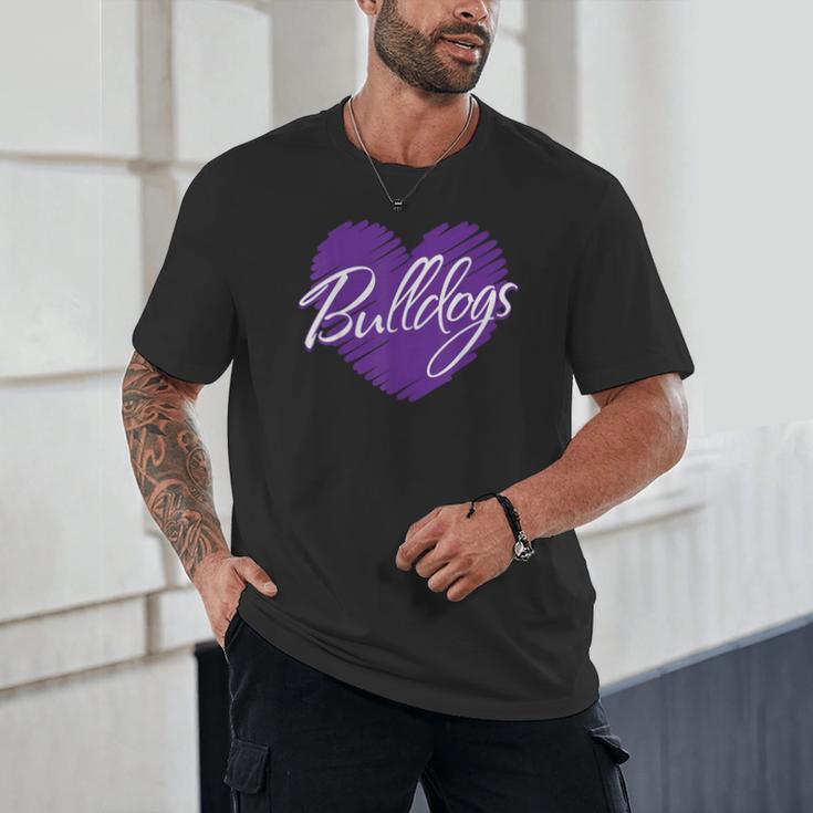 Bulldogs Heart Back To School Spirit P Unisex T-Shirt Bulldogs Heart Back To School Spirit P Unisex T-Shirt