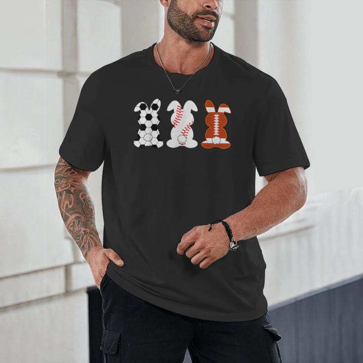 Bunny Football Baseball Sport Easter Day Unisex T-Shirt