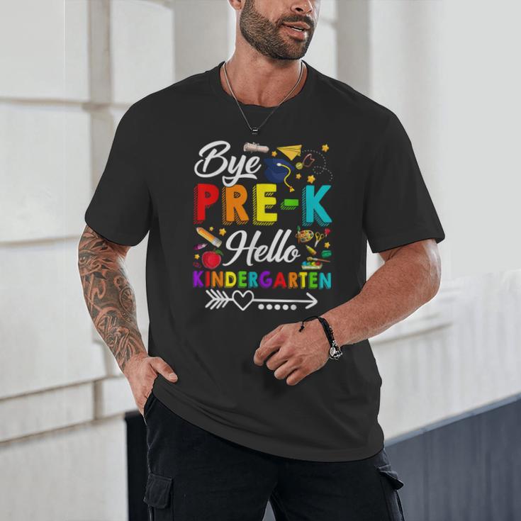 Bye Pre-K Hello Kindergarten Students Pupils Back To School Unisex T-Shirt Bye Pre-K Hello Kindergarten Students Pupils Back To School Unisex T-Shirt