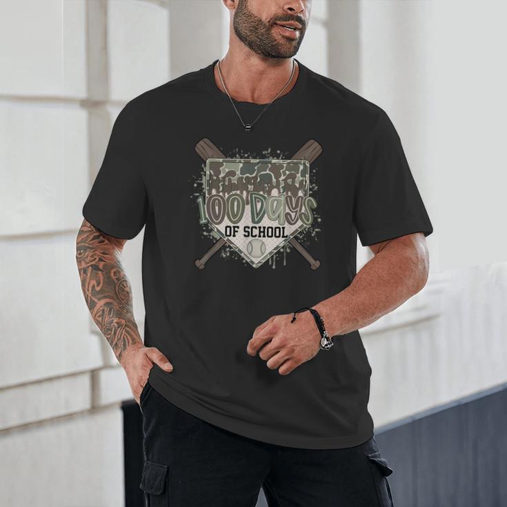 Camo 100 Days Of School Baseball Home Plate Drip Boy Kids Unisex T-Shirt Camo 100 Days Of School Baseball Home Plate Drip Boy Kids Unisex T-Shirt