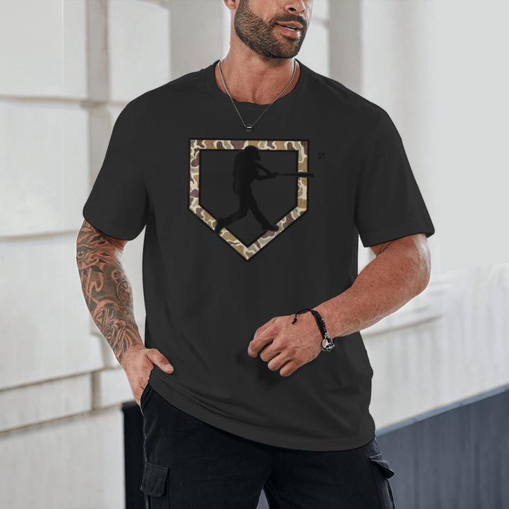 Camo Home Plate Camouflage Baseball Batter Youth Boys Unisex T-Shirt Camo Home Plate Camouflage Baseball Batter Youth Boys Unisex T-Shirt