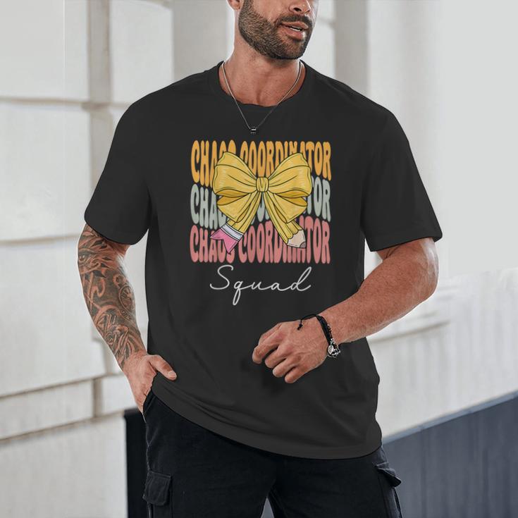 Chaos Coordinator Squad Groovy Coquette Bow Back To School Unisex T-Shirt Chaos Coordinator Squad Groovy Coquette Bow Back To School Unisex T-Shirt