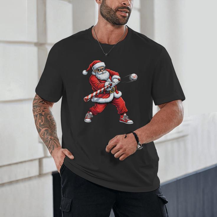 Christmas Baseball Player Santa Xmas Boys Men Toddler Unisex T-Shirt Christmas Baseball Player Santa Xmas Boys Men Toddler Unisex T-Shirt