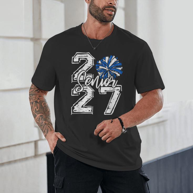 Class Of 2027 Cheer Blue Senior 2027 Back To School Unisex T-Shirt
