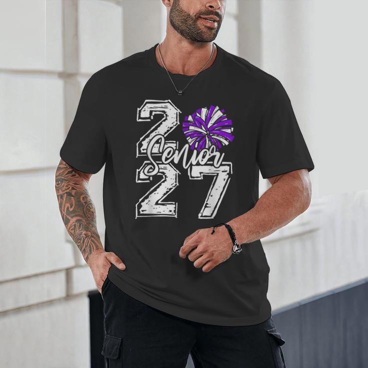Class Of 2027 Cheer Purple Senior 2027 Back To School Unisex T-Shirt Class Of 2027 Cheer Purple Senior 2027 Back To School Unisex T-Shirt