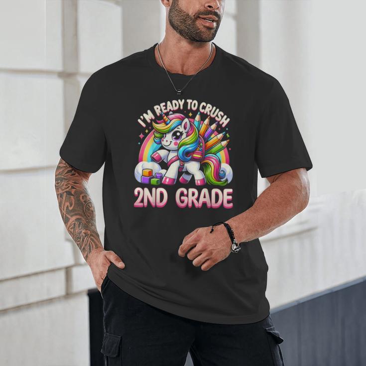 Crush 2nd Grade Girls Back To School Unicorn First Day Cute Unisex T-Shirt Crush 2nd Grade Girls Back To School Unicorn First Day Cute Unisex T-Shirt