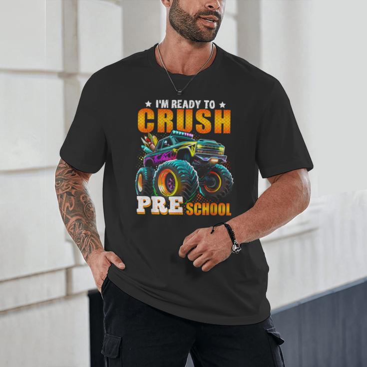 Crush Preschool Monster Truck Back To School Kids Boys Unisex T-Shirt