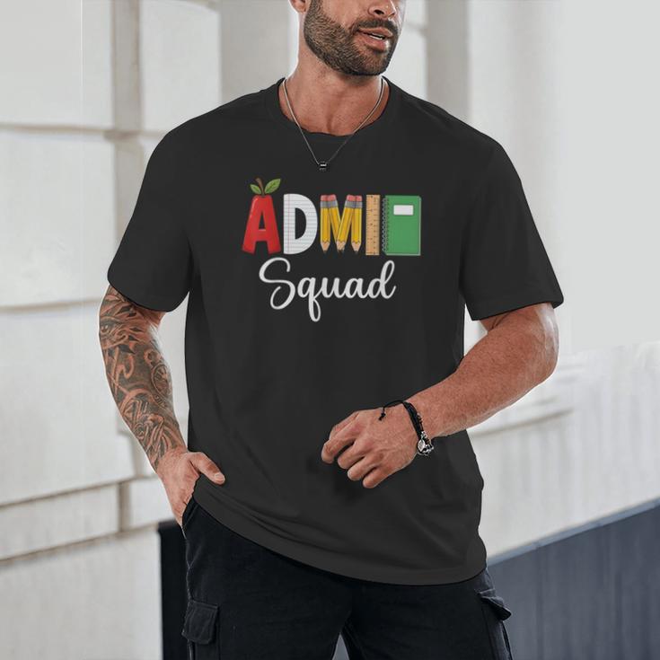 Cute Admin Squad Crew Team Back To School Office Staff Team Unisex T-Shirt Cute Admin Squad Crew Team Back To School Office Staff Team Unisex T-Shirt