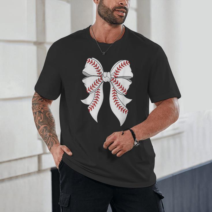 Cute Baseball Coquette Bow For Women Girls Baseball Mama Mom Unisex T-Shirt Cute Baseball Coquette Bow For Women Girls Baseball Mama Mom Unisex T-Shirt