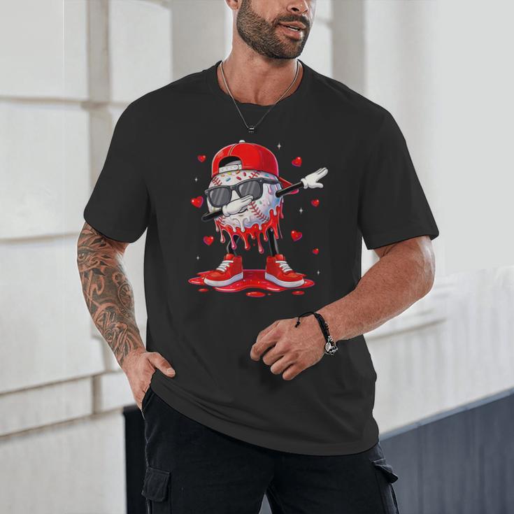 Dabbing Baseball Drip Ice Cream Youth Boy Valentines Day Unisex T-Shirt Dabbing Baseball Drip Ice Cream Youth Boy Valentines Day Unisex T-Shirt