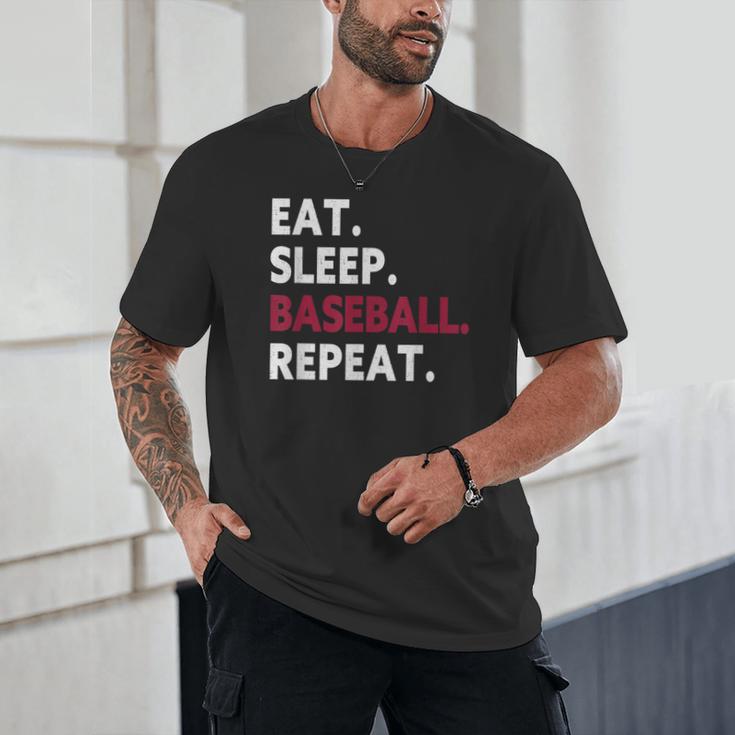 Eat Sleep Baseball Repeat Baseball Player Unisex T-Shirt