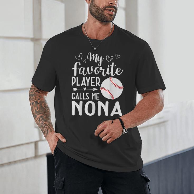My Favorite Player Calls Me Nona Baseball Player Unisex T-Shirt My Favorite Player Calls Me Nona Baseball Player Unisex T-Shirt